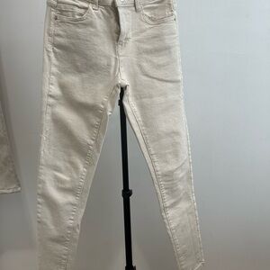 Zara jeans , beige color